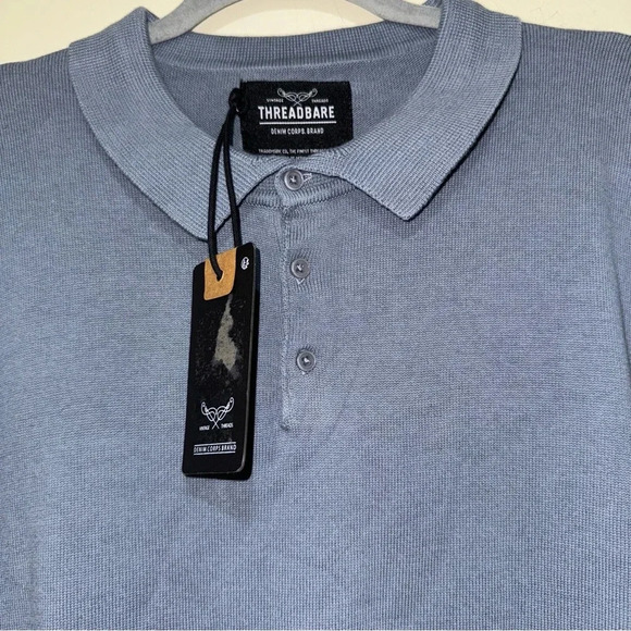 Men’s Threadbare Brand  NWT Casual Blue Cotton Plus Size Polo Shirt Size XXL NEW - Picture 7 of 15